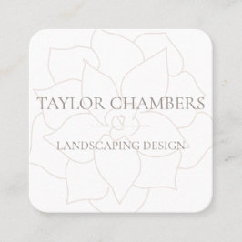 Moderne Succulent Eenvoudig Vierkante Visitekaartje