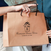 Moderne Succulent Monogram Custom Business, Groot Rubberstempel