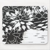 Moderne Succulente Cactus Planten Muismat (Voorkant)