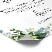 Moderne, succulente open eucalyptusbordje poster (Hoek)