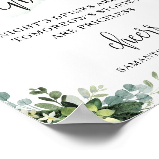 Moderne, succulente open eucalyptusbordje poster (Hoek)