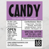 Moderne suikergoedproducten, Adverteren Flyer (Voorkant)