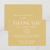 Moderne Sun Business - Hartelijk dank Bedankkaart (Voorkant / Achterkant)