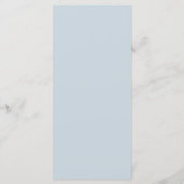 Moderne Sunburst Pastel Blauwe Bruiloft Menu (Achterkant)