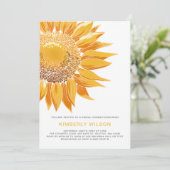 Moderne SunFlower Bridal Shower-uitnodigingen Kaart (Staand voorkant)