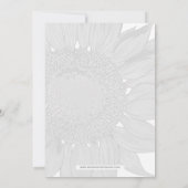 Moderne SunFlower Bridal Shower-uitnodigingen Kaart (Achterkant)