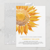 Moderne SunFlower Bridal Shower-uitnodigingen Kaart (Voorkant / Achterkant)