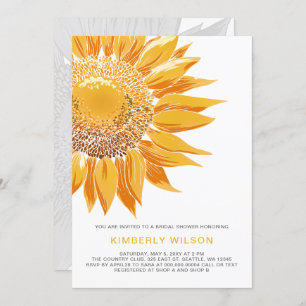 Moderne SunFlower Bridal Shower-uitnodigingen Kaart