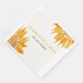 Moderne SunFlower Bruiloft Servet (Hoek)