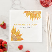Moderne SunFlower Bruiloft Servet (Insitu)