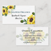 Moderne Sunflower Home Business Skin-kaart Visitekaartje (Voorkant / Achterkant)