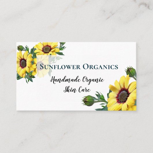 Moderne Sunflower Home Business Skin-kaart Visitekaartje (Voorkant)