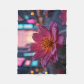 Moderne Sunrise Bloom Fleece Deken (Voorkant)