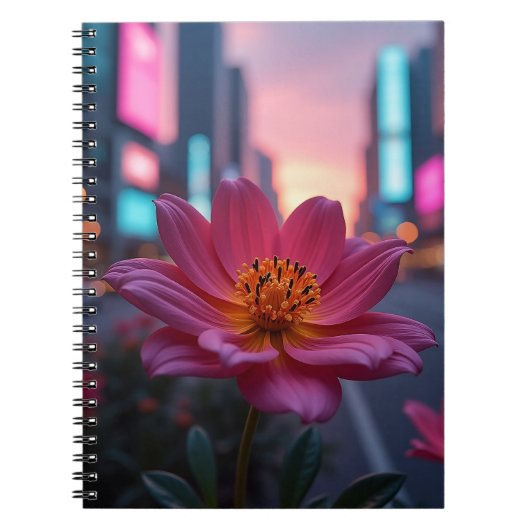 Moderne Sunrise Bloom Notitieboek (Voorkant)