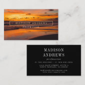 Moderne Sunset Beach achtergrond Visitekaartje (Voorkant / Achterkant)