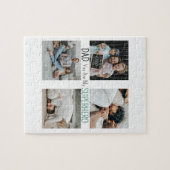 Moderne Superheld Familie Foto Puzzel voor Vader (Horizontaal)