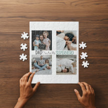 Moderne Superheld Familie Foto Puzzel voor Vader
