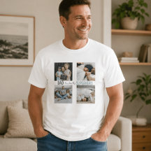 Moderne Superhelden-Familie Foto T-shirt voor Vade