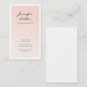 Moderne superroze minimalistische professionele lu visitekaartje (Voorkant / Achterkant)