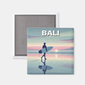 Moderne Surfer Sunset Bali Indonesië Magneet (Voorkant / Achterkant)