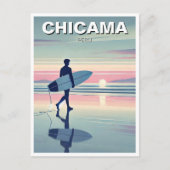 Moderne Surfer Sunset Chicama Peru Briefkaart (Voorkant)