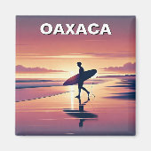 Moderne Surfer Sunset Oaxaca Mexico Magneet (Voorkant)
