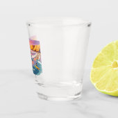 Moderne Surfer Zonsondergang Chicama Peru Shot Glas (Rechts)
