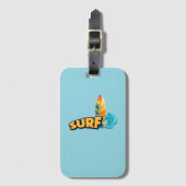 moderne surfliefhebbers reizen bagagelabel (Voorkant (verticaal))