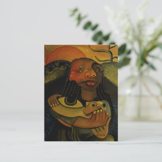 Moderne surrogaatverf briefkaart (Staand voorkant)