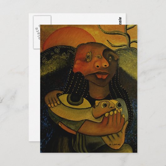 Moderne surrogaatverf briefkaart (Voorkant / Achterkant)