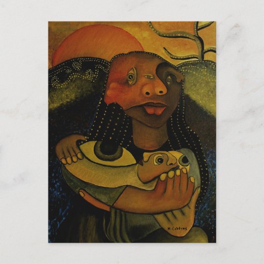 Moderne surrogaatverf briefkaart (Voorkant)