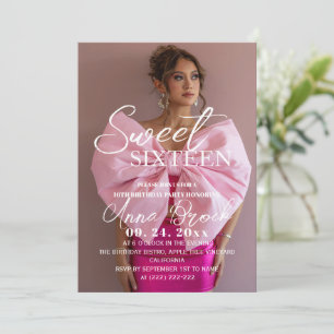 Moderne Sweet 16 Foto Verjaardagsfeest Kaart