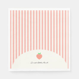 Moderne Sweet Little Peach Stripes Servet