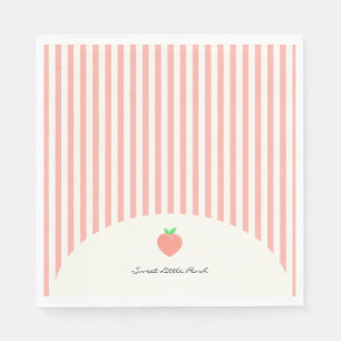 Moderne Sweet Little Peach Stripes Servet