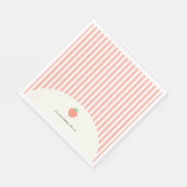 Moderne Sweet Little Peach Stripes Servet (Hoek)