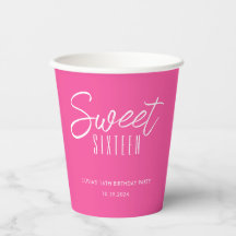 Moderne Sweet Sixteen roze meisjes 16e verjaardag