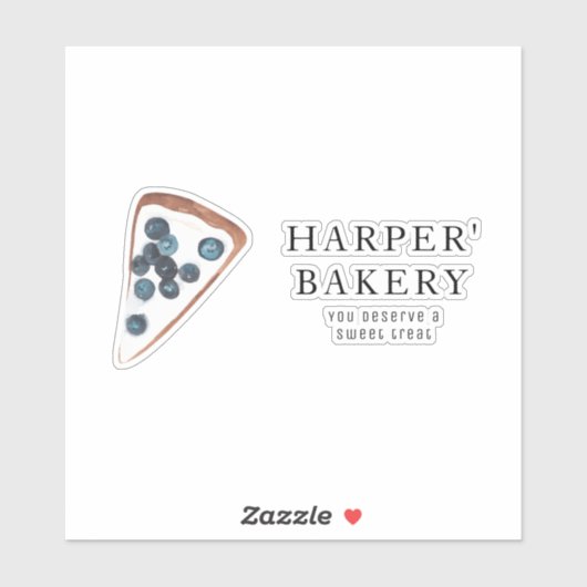Moderne Sweets Bakery Professional Business Sticker (Vel)