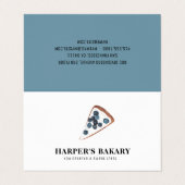 Moderne Sweets Bakery Professional Business Visitekaartje (Buitenkant ongevouwen)