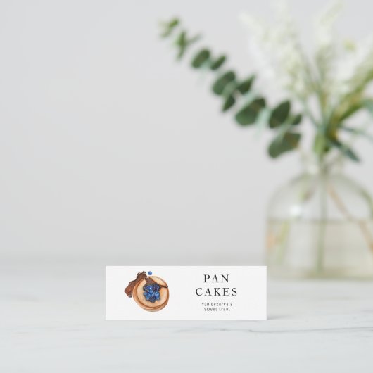 Moderne Sweets Pancake Bakery Professional Busines Mini Visitekaartje (Staand voorkant)