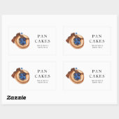 Moderne Sweets Pancake Bakery Professional Busines Rechthoekige Sticker (Vel)