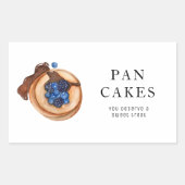 Moderne Sweets Pancake Bakery Professional Busines Rechthoekige Sticker (Voorkant)