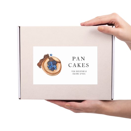 Moderne Sweets Pancake Bakery Professional Busines Rechthoekige Sticker