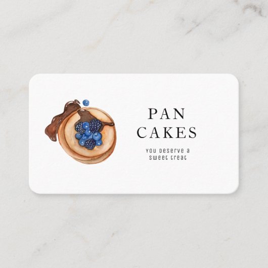 Moderne Sweets Pancake Bakery Professional Busines Visitekaartje (Voorkant)