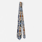 Moderne Swirl Art Deco Patroon Stropdas (Voorkant)