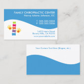 Moderne Swirl Colorful Chiropractic Visitekaartjes (Voorkant / Achterkant)