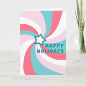 Moderne Swirl PRETTIG KERSTFEEST Ster Aangepaste K Kaart (Voorkant)
