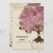 Moderne Swirl Scroll Tree of Life Spring Summer Ar Kaart (Voorkant / Achterkant)