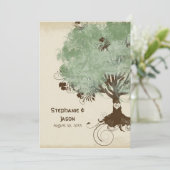Moderne Swirl Scroll Tree of Life Spring Summer Ar Kaart (Staand voorkant)