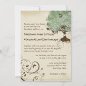 Moderne Swirl Scroll Tree of Life Spring Summer Ar Kaart (Achterkant)