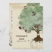 Moderne Swirl Scroll Tree of Life Spring Summer Ar Kaart (Voorkant / Achterkant)
